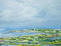 Irish Land And Seascape - The Harvest - Acrylic On Canvas Panel